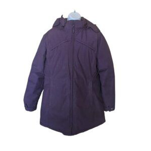 Purple Down Hooded Winter Coat Size Medium
